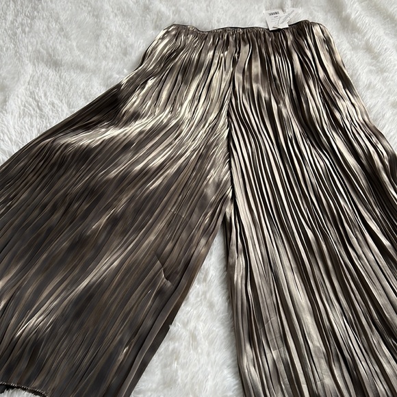 Vince metallic wide leg pleated culottes size XS - Picture 2 of 4
